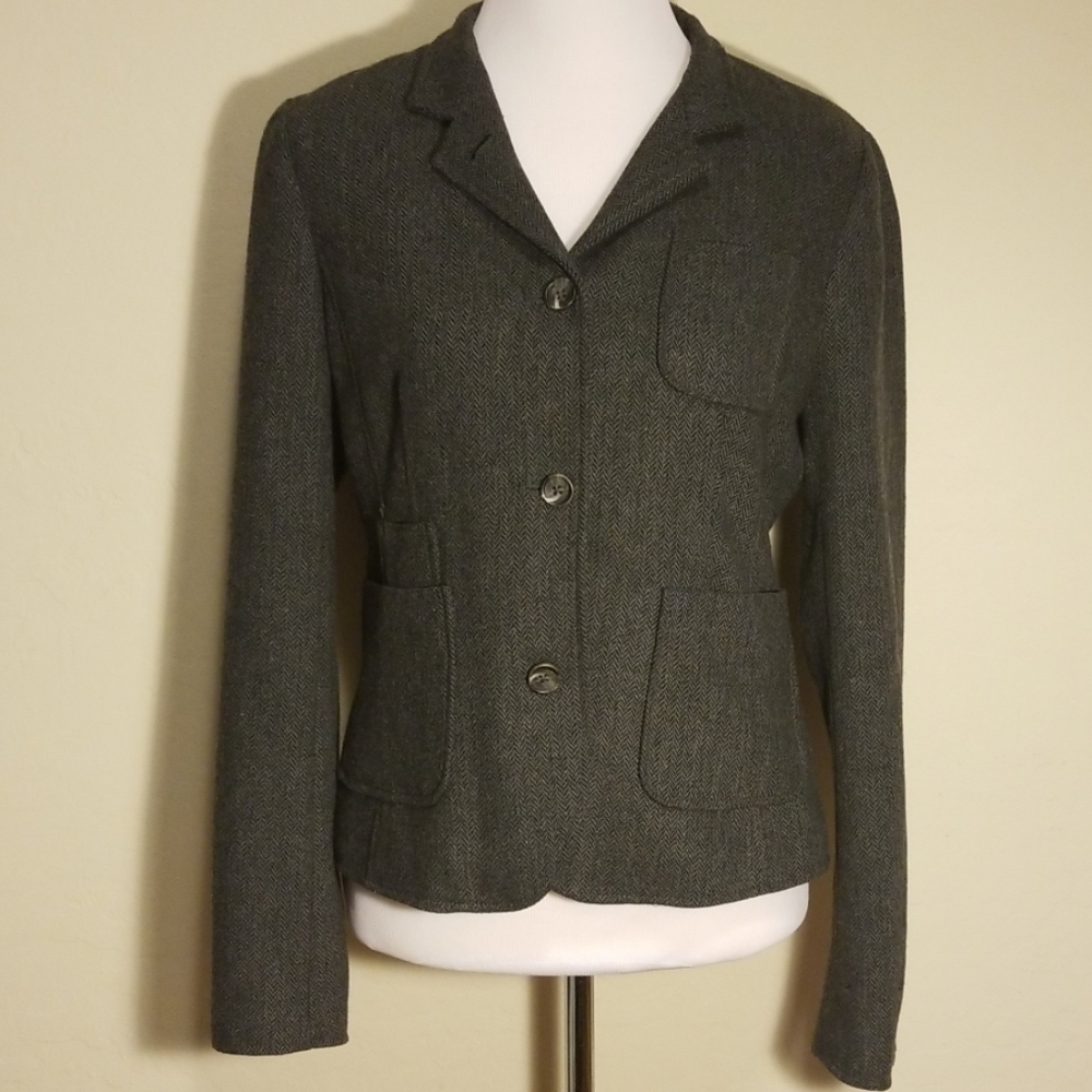 BANANA REPUBLIC Tweed Front Button Jacket